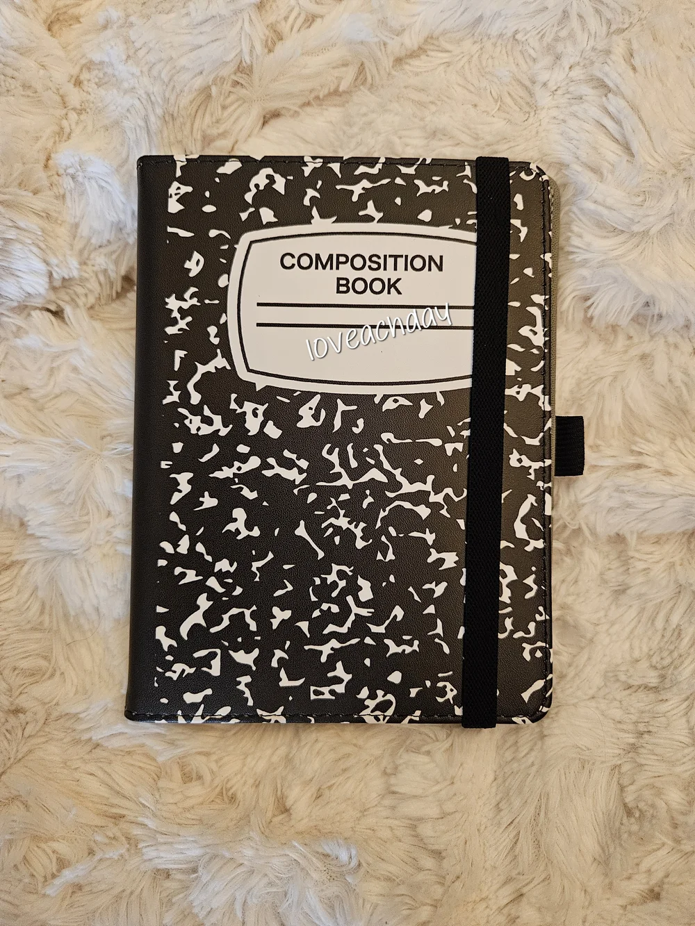 Kindle Case✨️Classic Black & White Composition Book with Elastic Closure